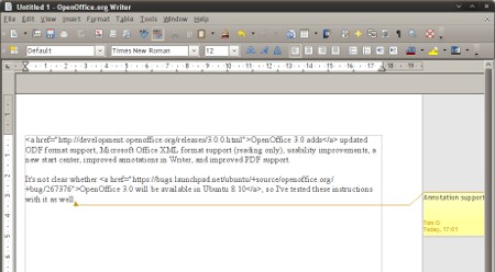 OpenOffice 3.0 on Ubuntu 8.04