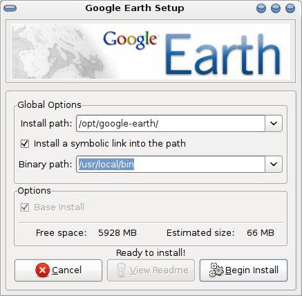 Google Earth bin installer ubuntu