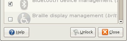 Unlock PolicyKit Button