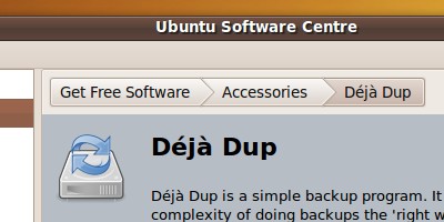 breadcrumbs in Ubuntu Software Center