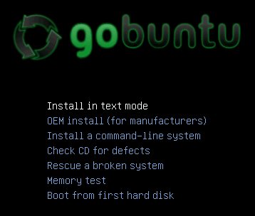 Gobuntu CD boot