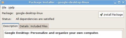 Google Desktop install