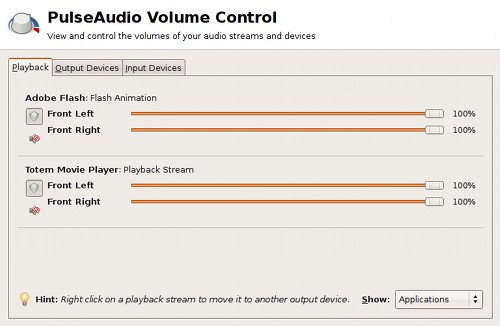 PulseAudio Volume Control