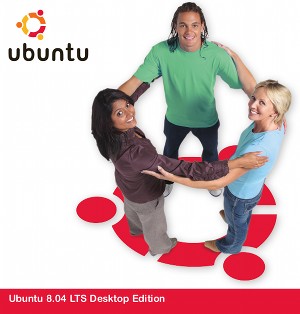 Ubuntu 8.04 “Hardy Heron” CD artwork