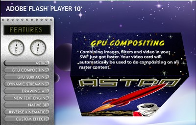 Flash Player 10 3D effect