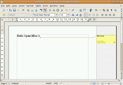 OpenOffice.org 3 Beta notes