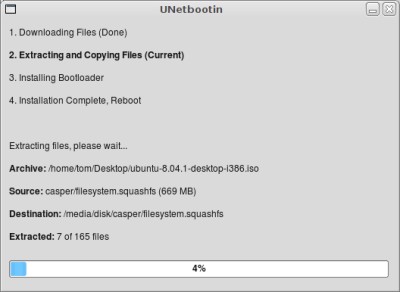 UNetbootin working