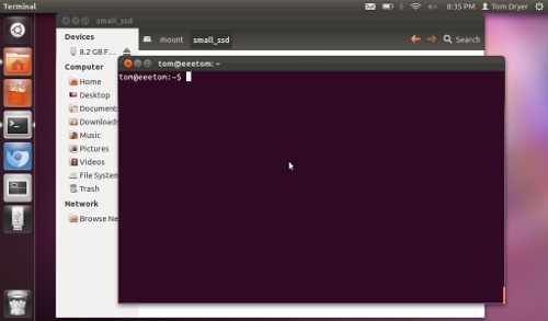 Ubuntu 11.10 desktop on Eee PC