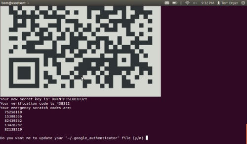 google-authenticator on Ubuntu
11.10